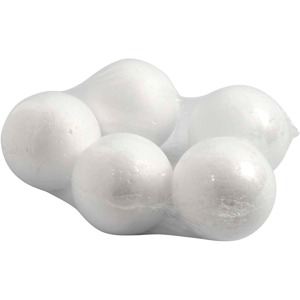 Bolas de empresa Creativ, d 6 cm, blancas, 5 piezas 1 caja