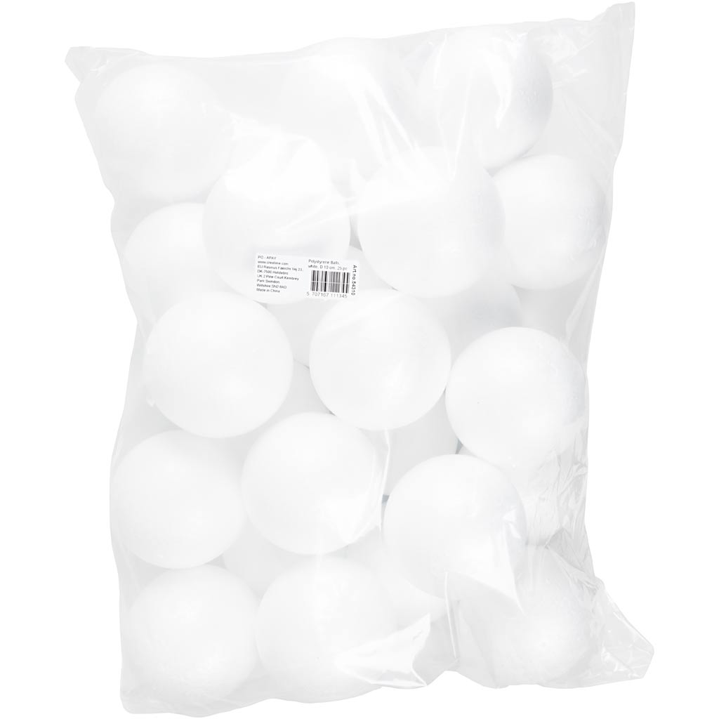 Creativ company https: www.cchobby.nl ballen-d-10-cm-wit-25-stuk-1-doos
