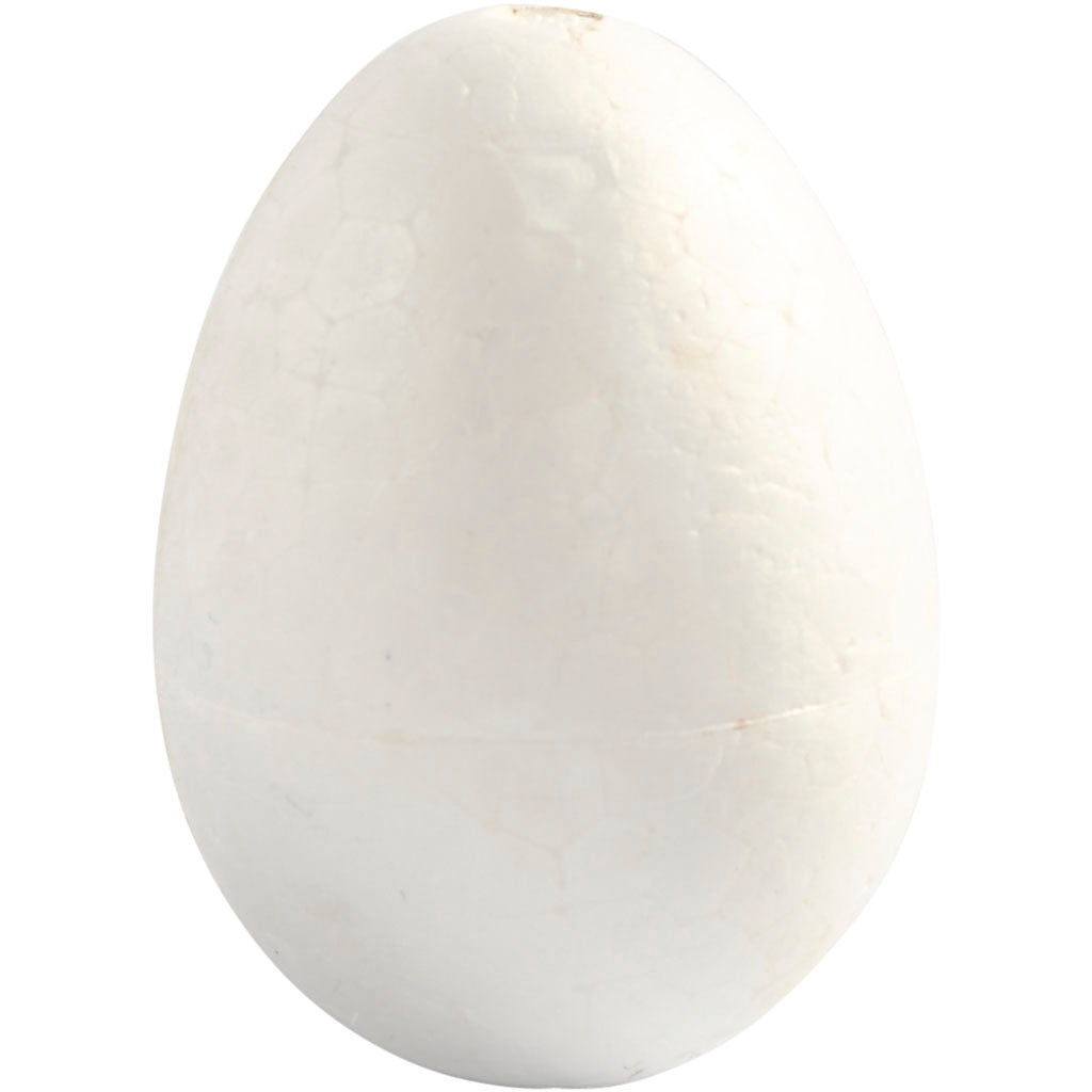 Huevos de empresa Creativ, h: 6 cm, blanco, 5 piezas 1 caja