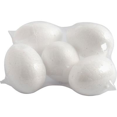 Uova Creative Company, h: 6 cm, bianco, 5 pezzi 1 scatola