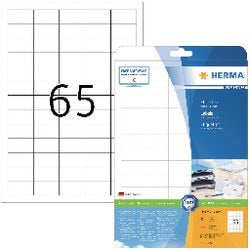 Etichette per stampante Herma etichette premium a4 38,1x21,2 mm carta bianca opaca 1625 pz.