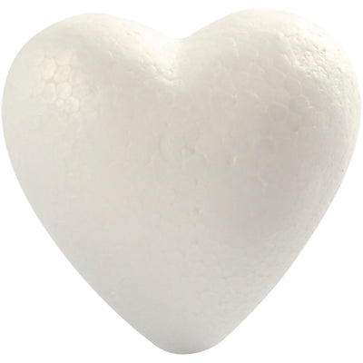 Corazones de empresa Creativ, al: 8 cm, fondo: 4,5 cm, ancho: 8 cm, blanco, 5 piezas 1 caja
