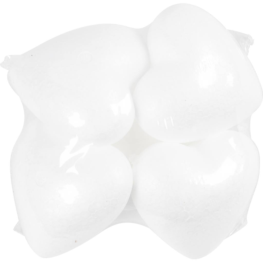 Cuori aziendali Creativ, h: 8 cm, p: 4,5 cm, l: 8 cm, bianco, 5 pezzi 1 scatola