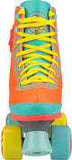 Nijdam rolschaatsen - led star zebra - fluororanje - maat 35 36