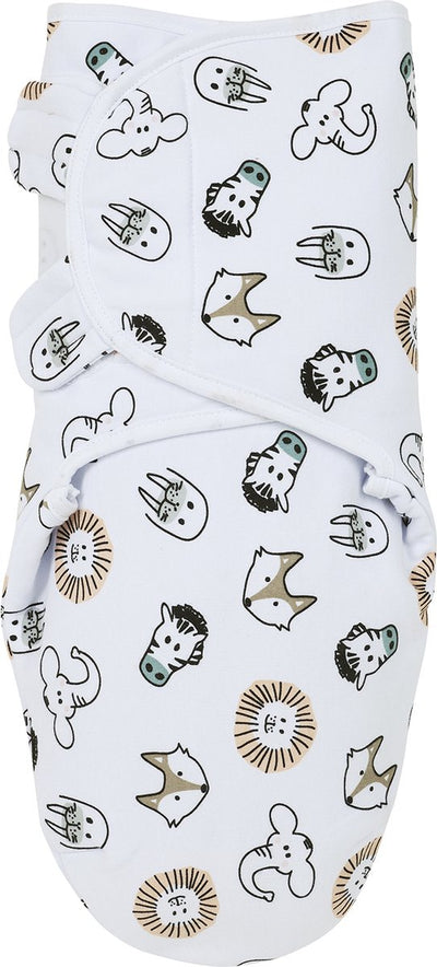 Meyco baby animal swaddle swaddle cloth lined - multicolour - 0-3 months - 2.0 tog