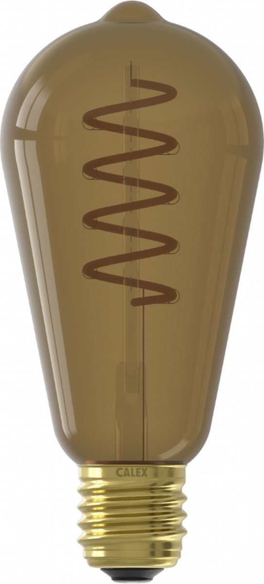 Lampada led a filamento Calex - st64 - e27 - sorgente luminosa naturale - dimmerabile - luce bianca calda - 4w