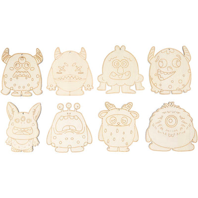 Creativ company figure in legno, campioni, h: 12,4 cm, spessore 3 mm, 8 pezzi 1 scatola