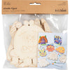 Creativ company figure in legno, campioni, h: 12,4 cm, spessore 3 mm, 8 pezzi 1 scatola