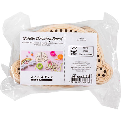 Creativ company https: www.cchobby.nl houten-vorm-met-gaten-regenboog-schelp-vlinder-afm-7-5-13-cm-24-stuk-1-doos