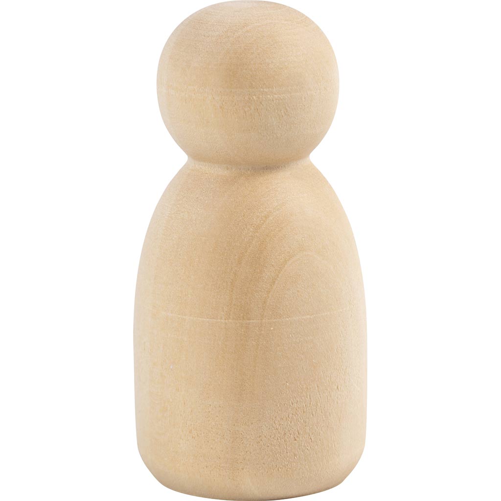 Figura in legno Creativ Company, ovale, h: 6 cm, 5 pezzi 1 scatola