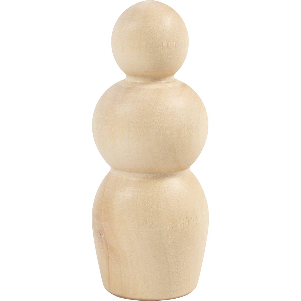 Figura in legno Creativ Company, forma a clessidra, h: 7,5 cm, 5 pezzi 1 scatola