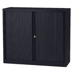 Armadio con porta a rulli basso in acciaio 100x43x103 cm grigio scuro 1 ripiano