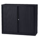 Armadio con porta a rulli basso in acciaio 100x43x103 cm grigio scuro 1 ripiano