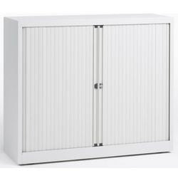 Armario puerta enrollable bajo acero 100x43x103cm blanco 1 estante