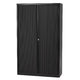 Roldeurkast hoog staal 100x43x198cm zwart 4 legborden