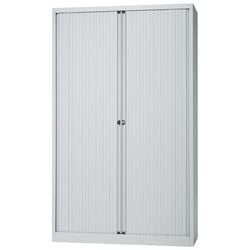 Roldeurkast hoog staal 100x43x198cm lichtgrijs 4 legborden