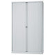 Roldeurkast hoog staal 100x43x198cm lichtgrijs 4 legborden