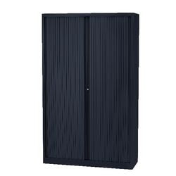 Roldeurkast hoog staal 100x43x198cm donkergrijs 4 legborden