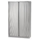 Armadio con ante a rulli alto in acciaio 100x43x198 cm argento 4 ripiani