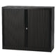 Mobile con anta a rulli basso bisley acciaio 120x43x103cm nero 1 ripiano