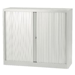 Armario puerta enrollable bajo acero 120x43x103cm gris claro 1 estante