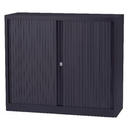 Roldeurkast laag staal 120x43x103cm donkergrijs 1 legbord