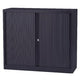 Roldeurkast laag staal 120x43x103cm donkergrijs 1 legbord
