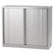 Armario puerta enrollable bajo acero 120x43x103cm plata 1 estante