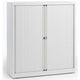 Armario puerta enrollable bajo acero 120x43x103cm blanco 1 estante