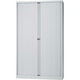 Mobile alto con ante a rulli bisley 120x43x198 cm grigio chiaro 4 ripiani