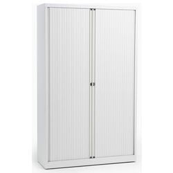 Armario puerta enrollable alto bisley 120x43x198cm blanco 4 estantes