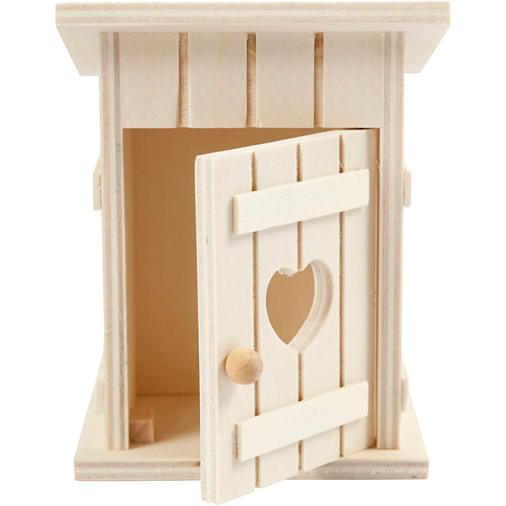 Creative Company Wooden Mini Wilet House, 6.5x6.5x8cm