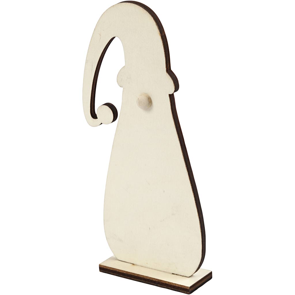 Creativ company Gnomo navideño, altura: 15 cm, fondo: 2,4 cm, ancho: 7 cm, grosor 3 mm, 1 pieza