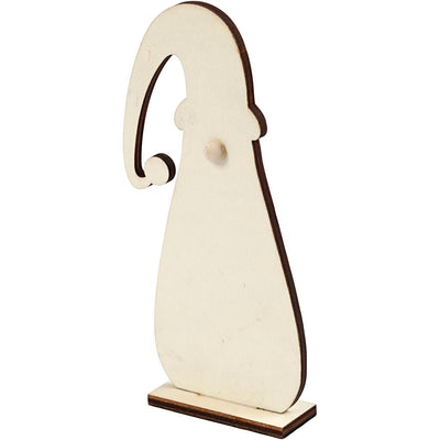 Creativ company Gnomo navideño, altura: 15 cm, fondo: 2,4 cm, ancho: 7 cm, grosor 3 mm, 1 pieza