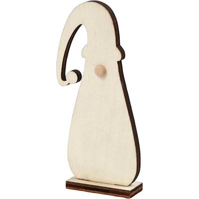 Creativ company Gnomo navideño, alto: 10 cm, fondo: 1,5 cm, ancho: 4,5 cm, grosor 3 mm, 3 piezas 1 caja