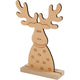 Renna di figure natalizie in legno