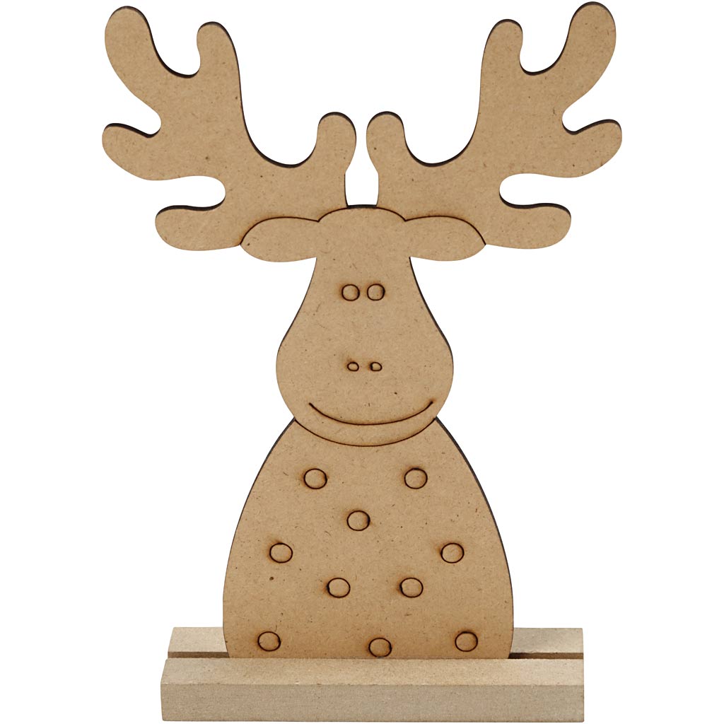 Renna di figure natalizie in legno