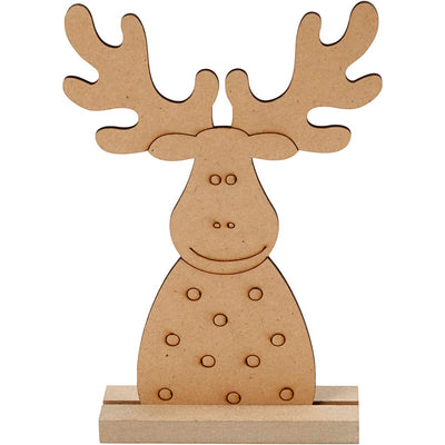 Renna di figure natalizie in legno