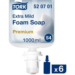 Jabón en espuma Tork S4 Premium extra suave transparente