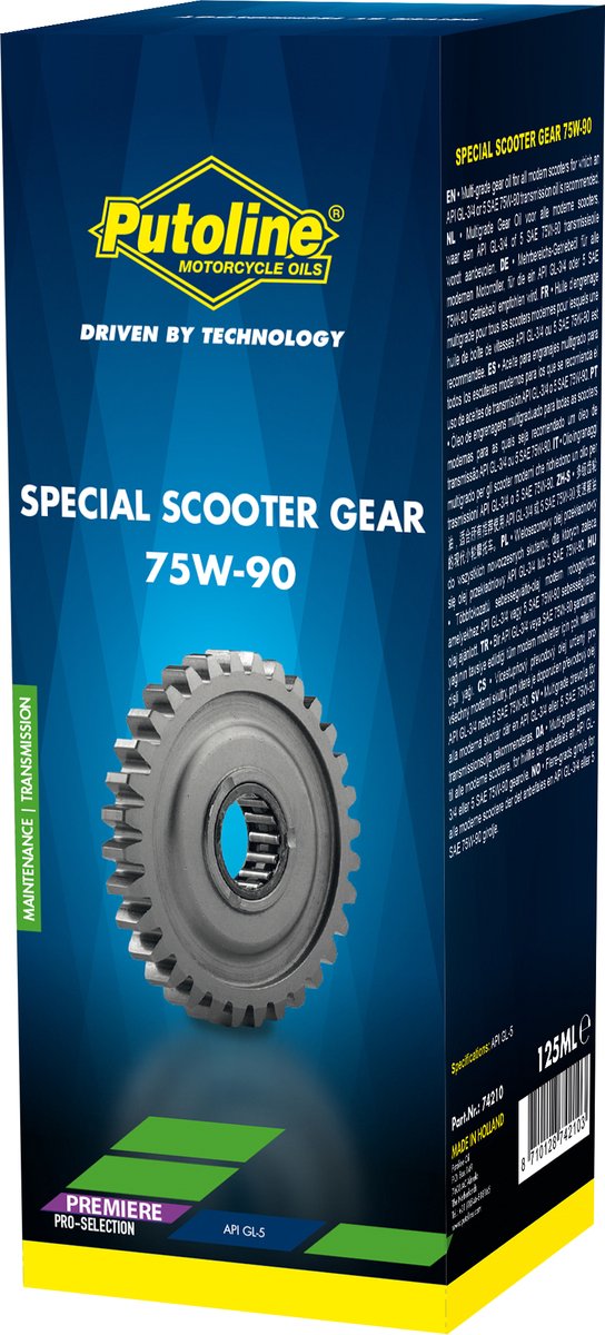 Putoline aceite de transmisión scootergear 75w-90 gl5 125ml