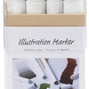 Creativ company tekenstift lijndikte 1+8mm natuurlijke kleuren - 12st.