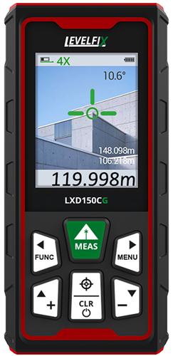 Telémetro digital Levelfix LXD150CG para exteriores hasta 100m con cámara