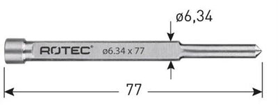 Pasador de centrado Rotec ø6,34mm l=77mm