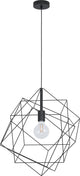 Eglo straiton - hanglamp - e27 - ø 51,5 cm - industrieel - zwart