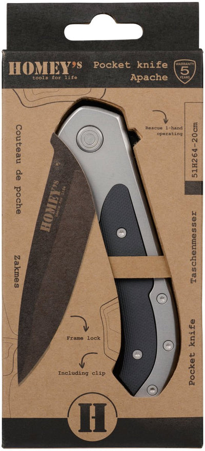 Homey's homeij apache pocket knife - 20cm - g10 - liner lock