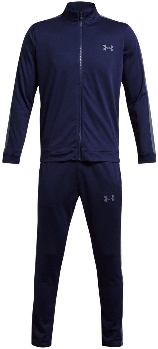 Chándal para hombre Under Armour ua rival knit track suit-blu - azul marino medianoche - gris