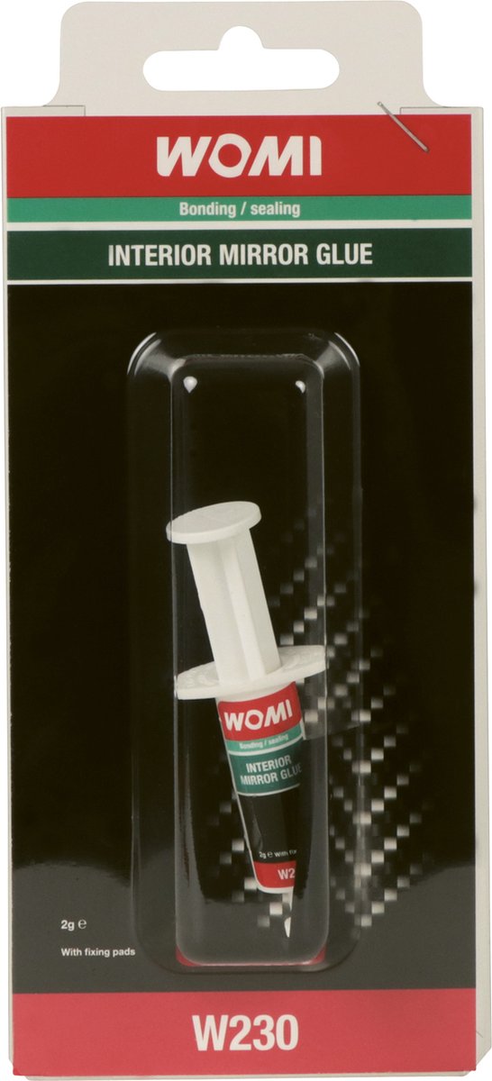 Adhesivo para espejo interior Womi w230 - 2 g - 2 partes - adhesión fuerte - resistente a vibraciones - curado rápido