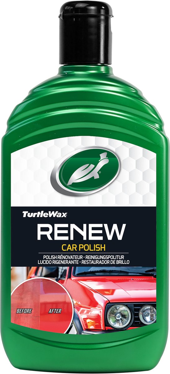 Esmalte renovador Turtle Wax GL - elimina rayones, desgastes y desgaste - devuelve el color - para pintura opaca y descolorida - perfecto para automóviles más antiguos - 500 ml
