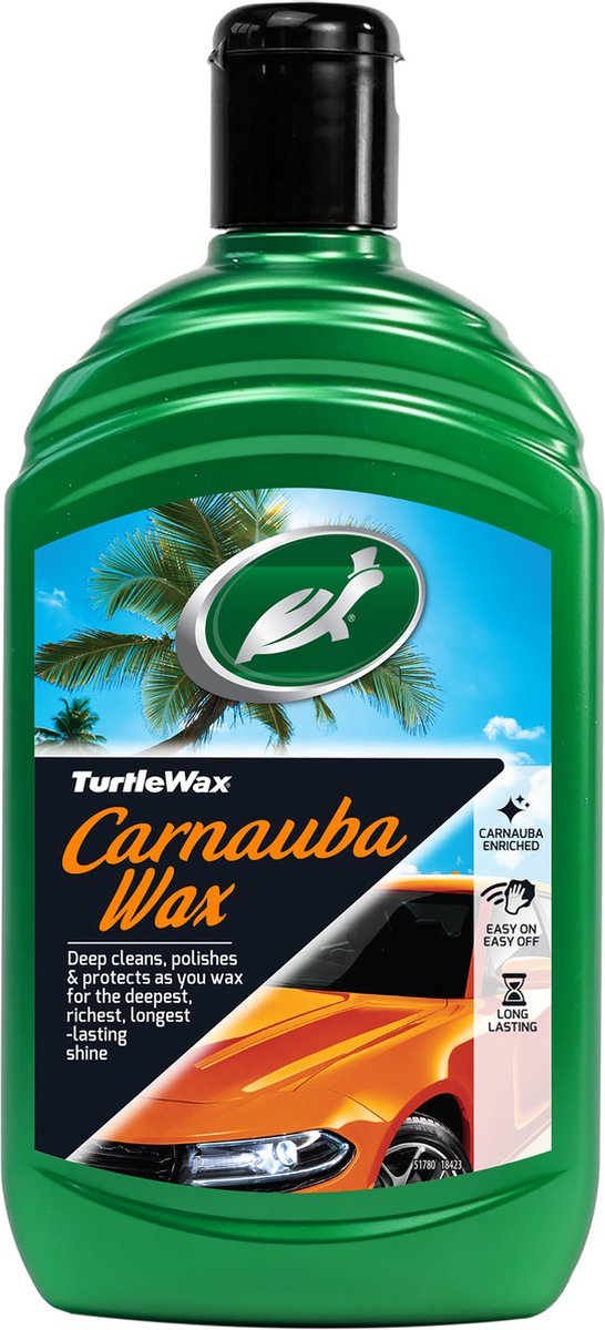 Turtle Wax GL Carnauba Car Wax cera per auto – pulisce lo smalto – protegge a lunga durata – dona lucentezza a lunga durata – 500 ml
