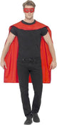 Smiffys superhéroe con capa roja y antifaz | talla única | disfraz de carnaval | vestido elegante